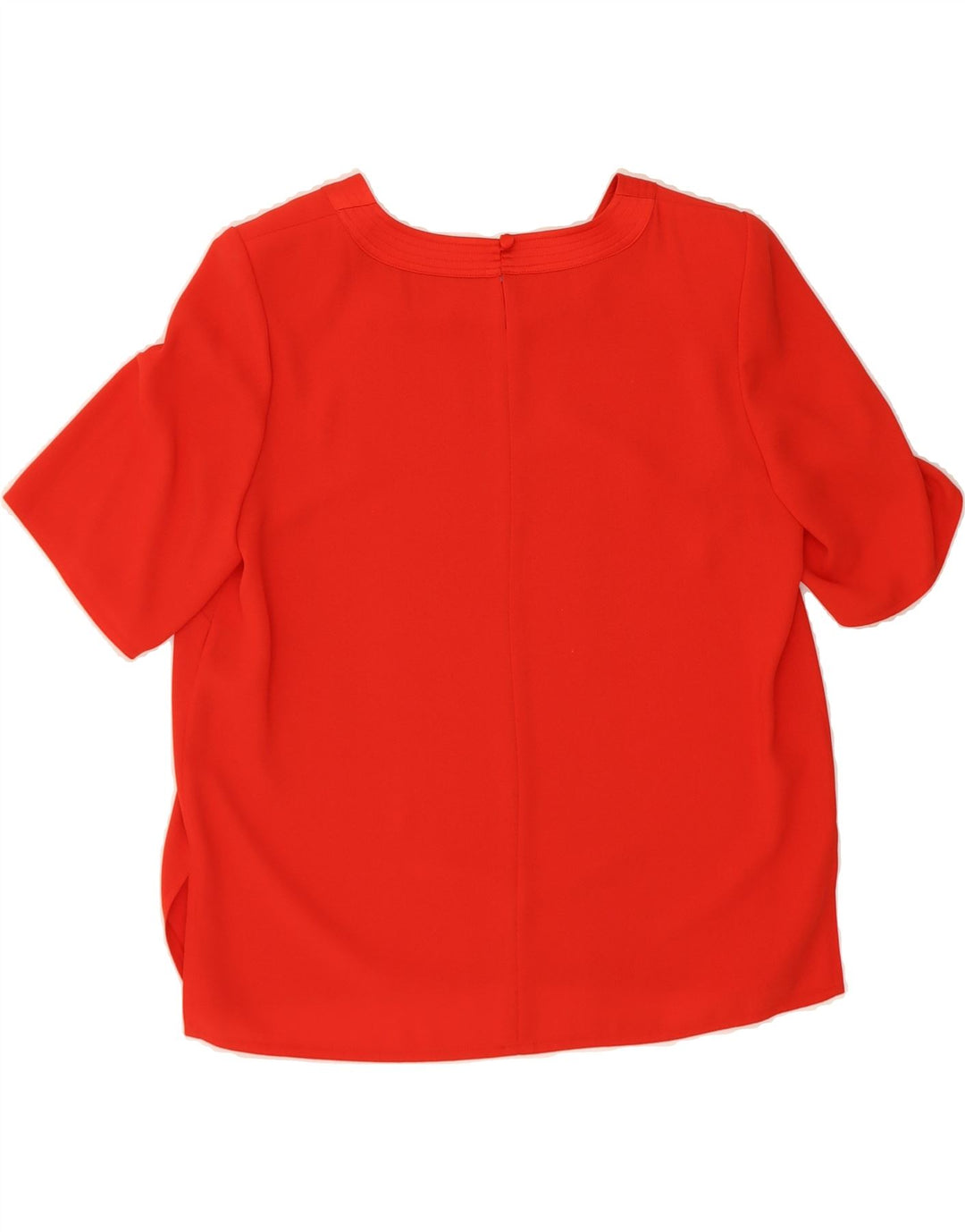 VINTAGE Womens Short Sleeve Blouse Top UK 14 Large Red Polyester Vintage Vintage and Second-Hand Vintage from Messina Hembry 