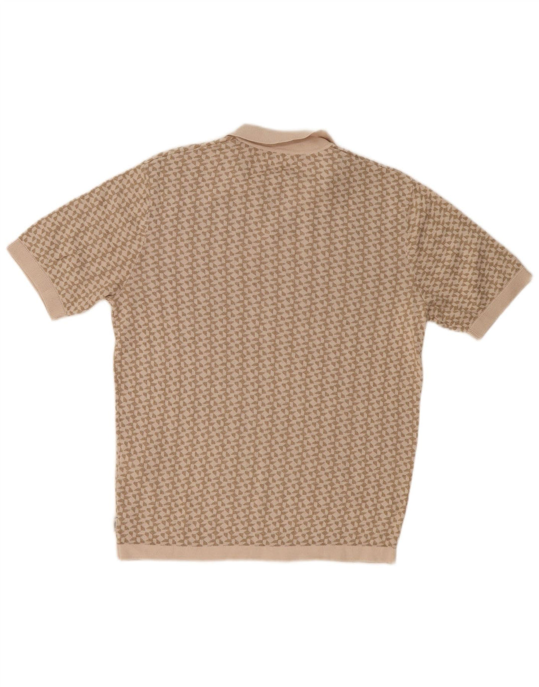 Męska koszulka polo Jack & Jones, średnia beżowa, geometryczna bawełna