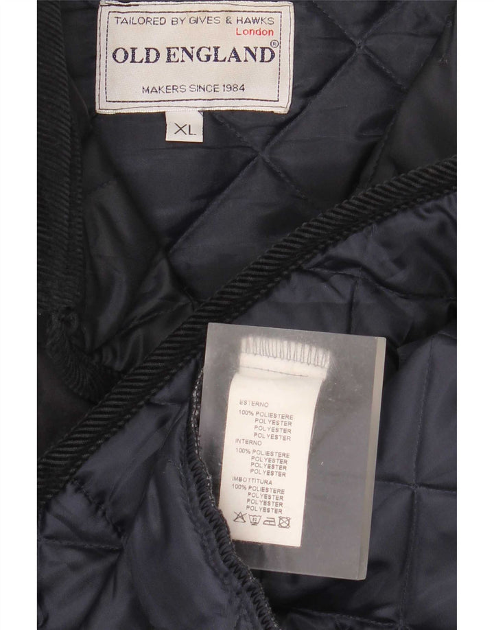 Męska pikowana kurtka Old England UK 42 XL, granatowa, poliester