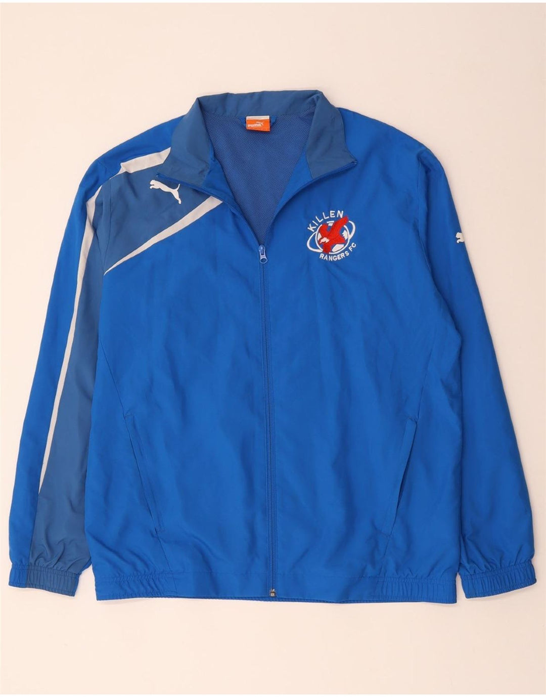 PUMA Mens Tracksuit Top Jacket Large Blue Polyester