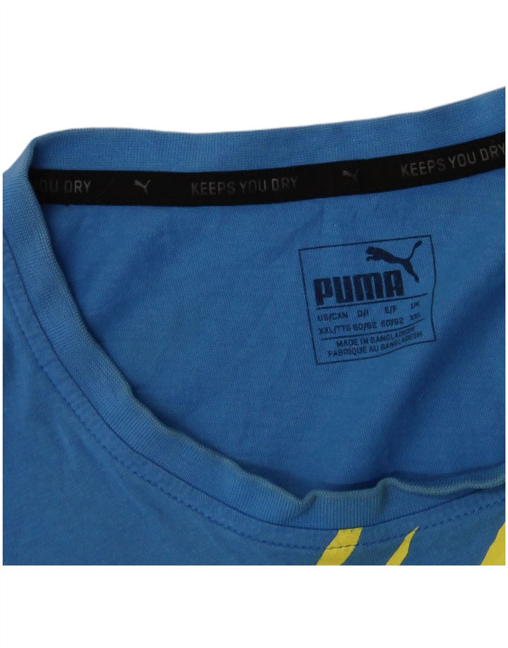 Męska koszulka z grafiką Puma Top 2XL w kolorze niebieskim