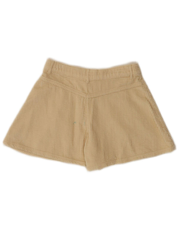 Sztruksowe szorty dziewczęce Benetton z wysokim stanem 10-11 XL lat W26 beżowa bawełna
