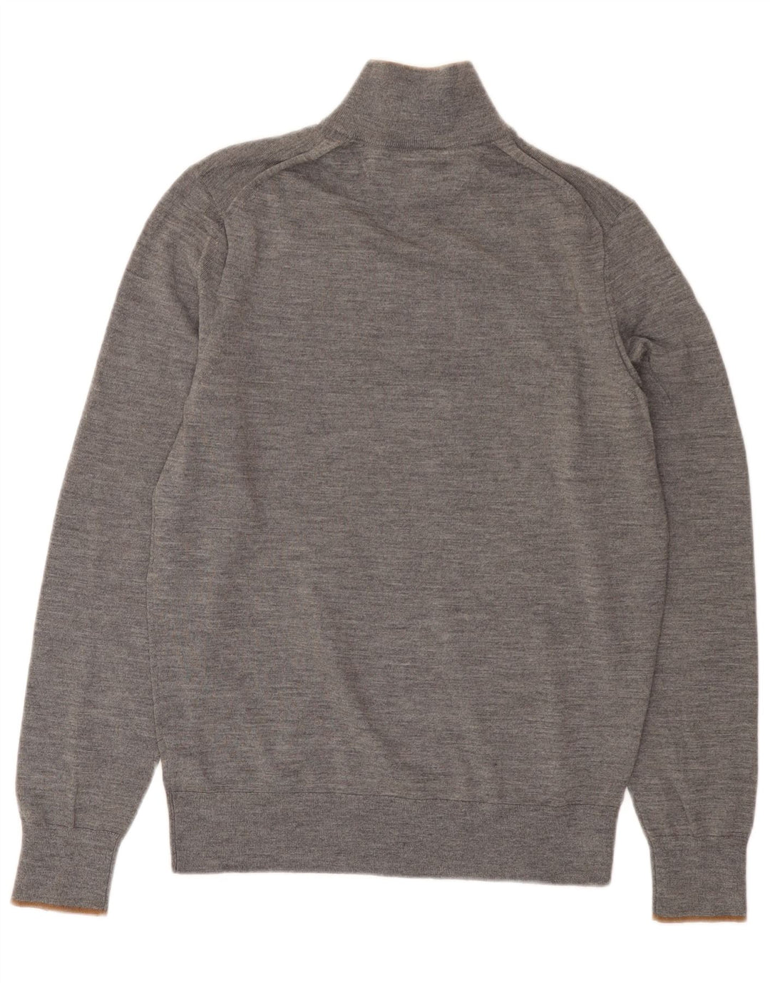 Męski sweter zapinany na zamek Tommy Hilfiger Średni szary sweter z wełny merynosów
