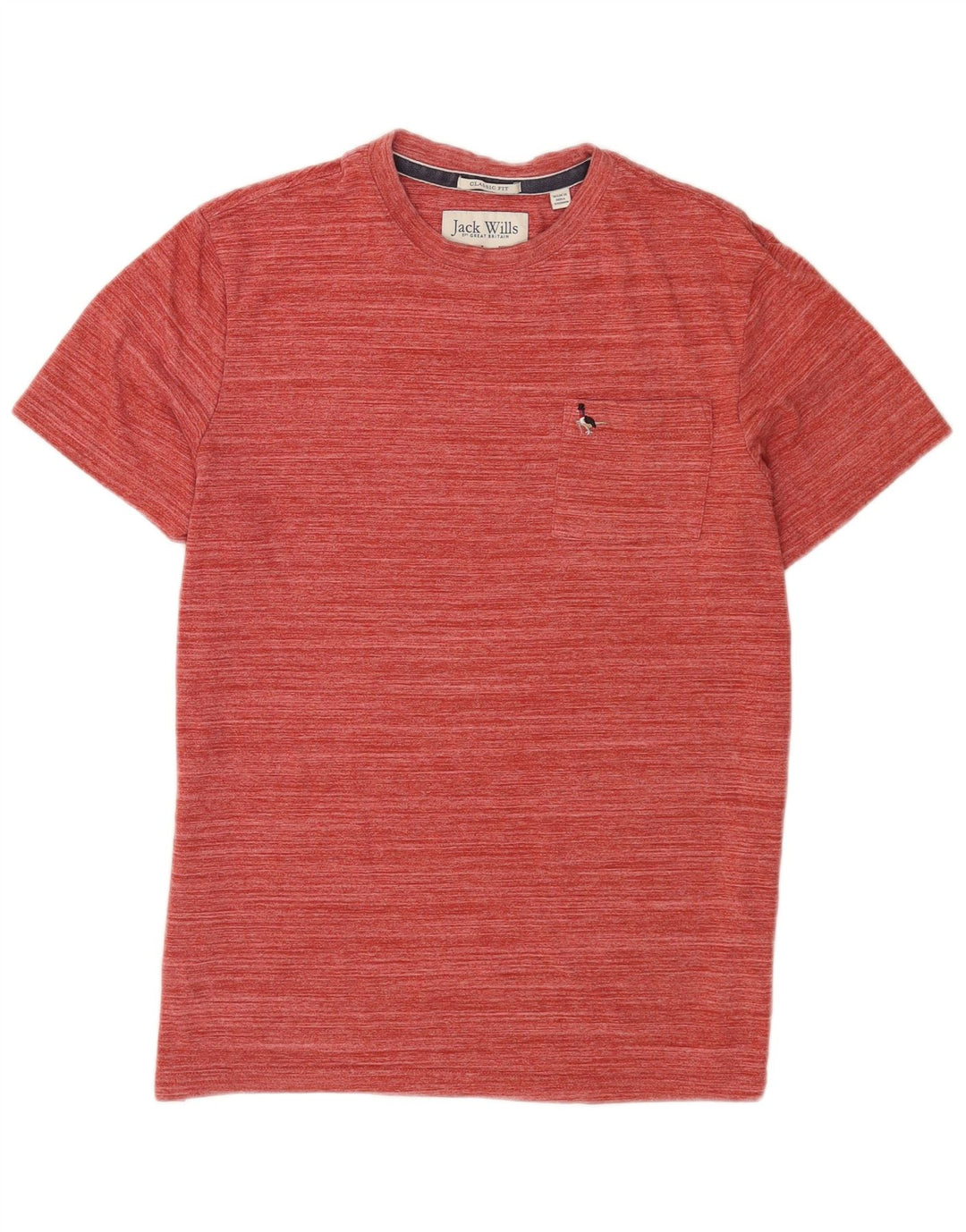 T-shirt męski Jack Wills, średni, bordowy, bawełniany w paski