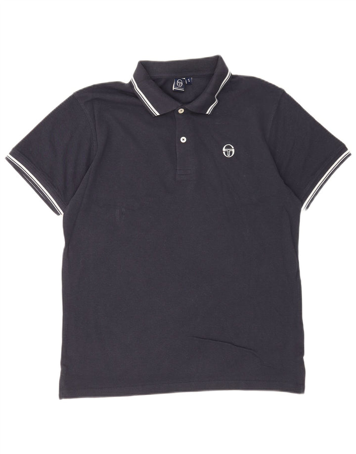 Męska koszulka polo Sergio Tacchini, mała, granatowa, bawełniana