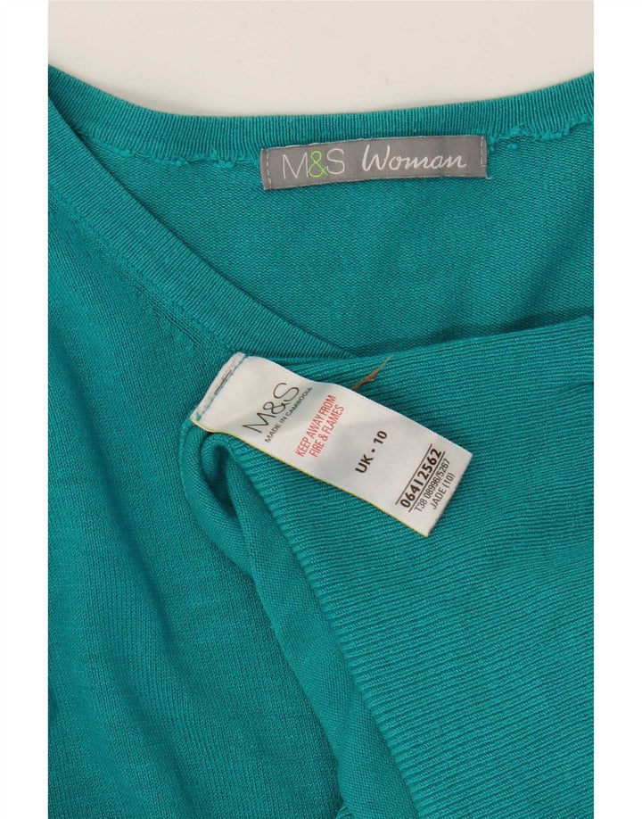 Marks & Spencer Damski sweter kardigan UK 10 Small Blue Wiskoza