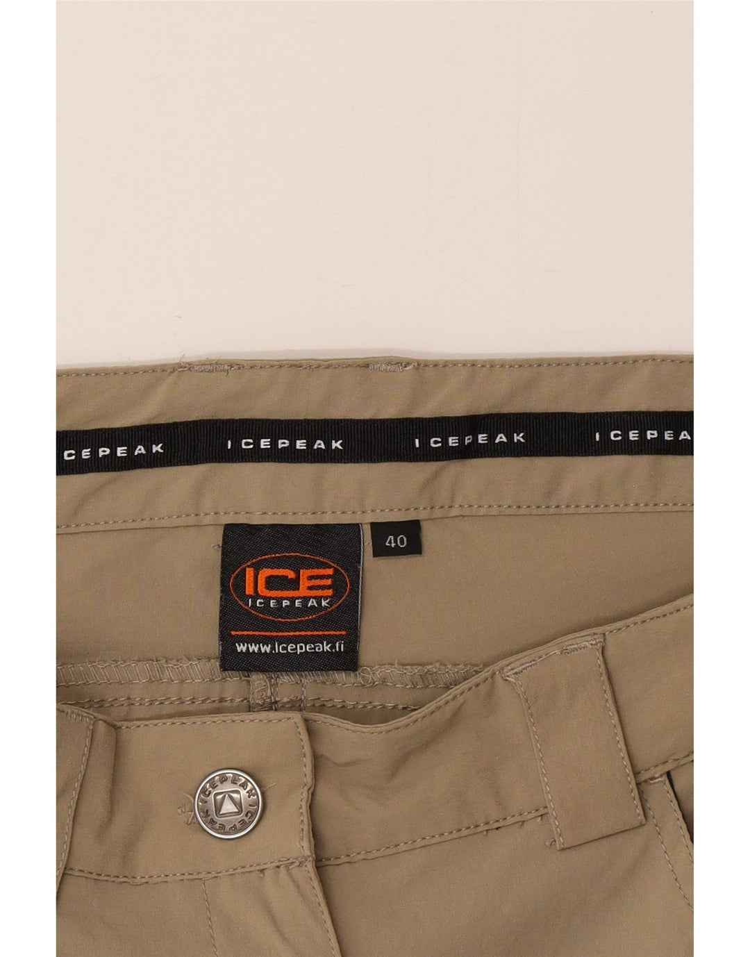 Damskie spodnie turystyczne Icepeak EU 40 Medium W30 L32 Khaki Poliester