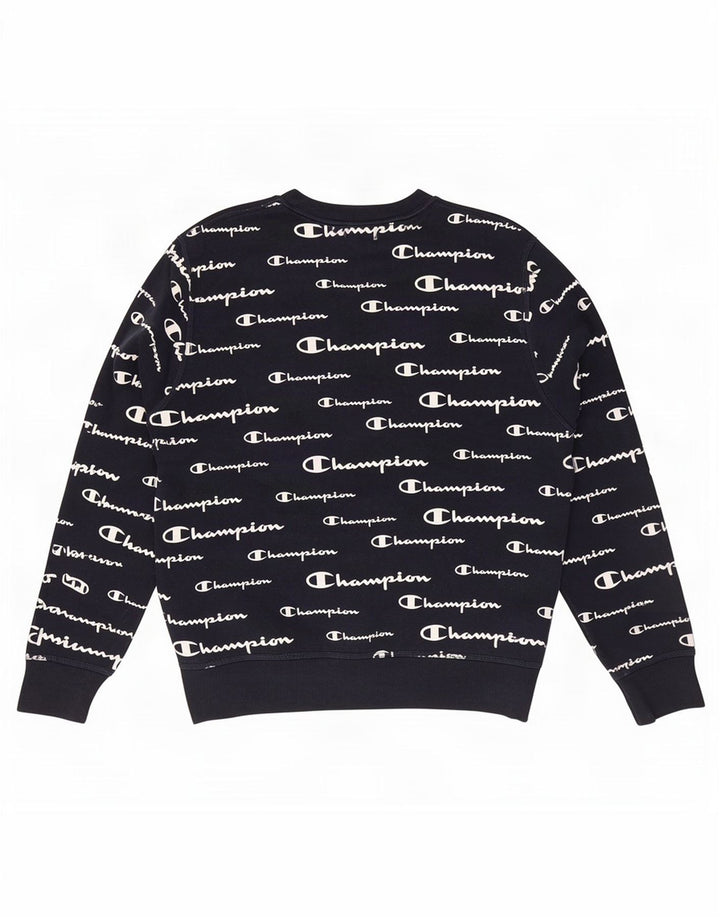 Męski sweter z grafiką Champion, mały, granatowy, poliester