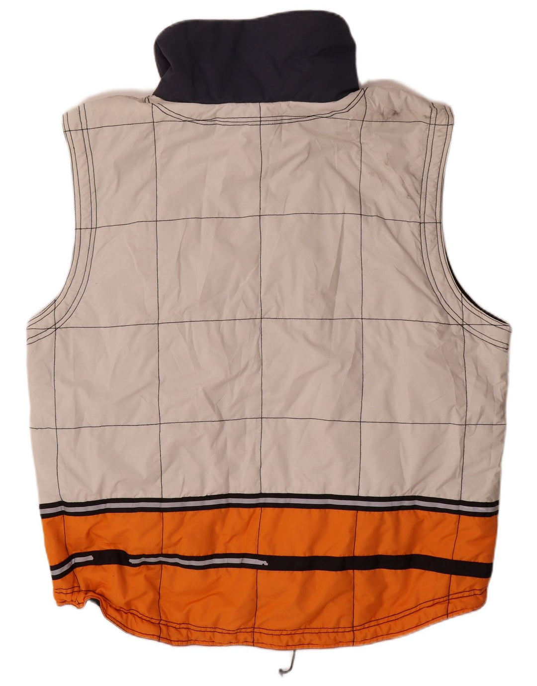 Męska wyściełana kamizelka KILLTEC o luźnym kroju UK 40, duża, biała, z blokami kolorów