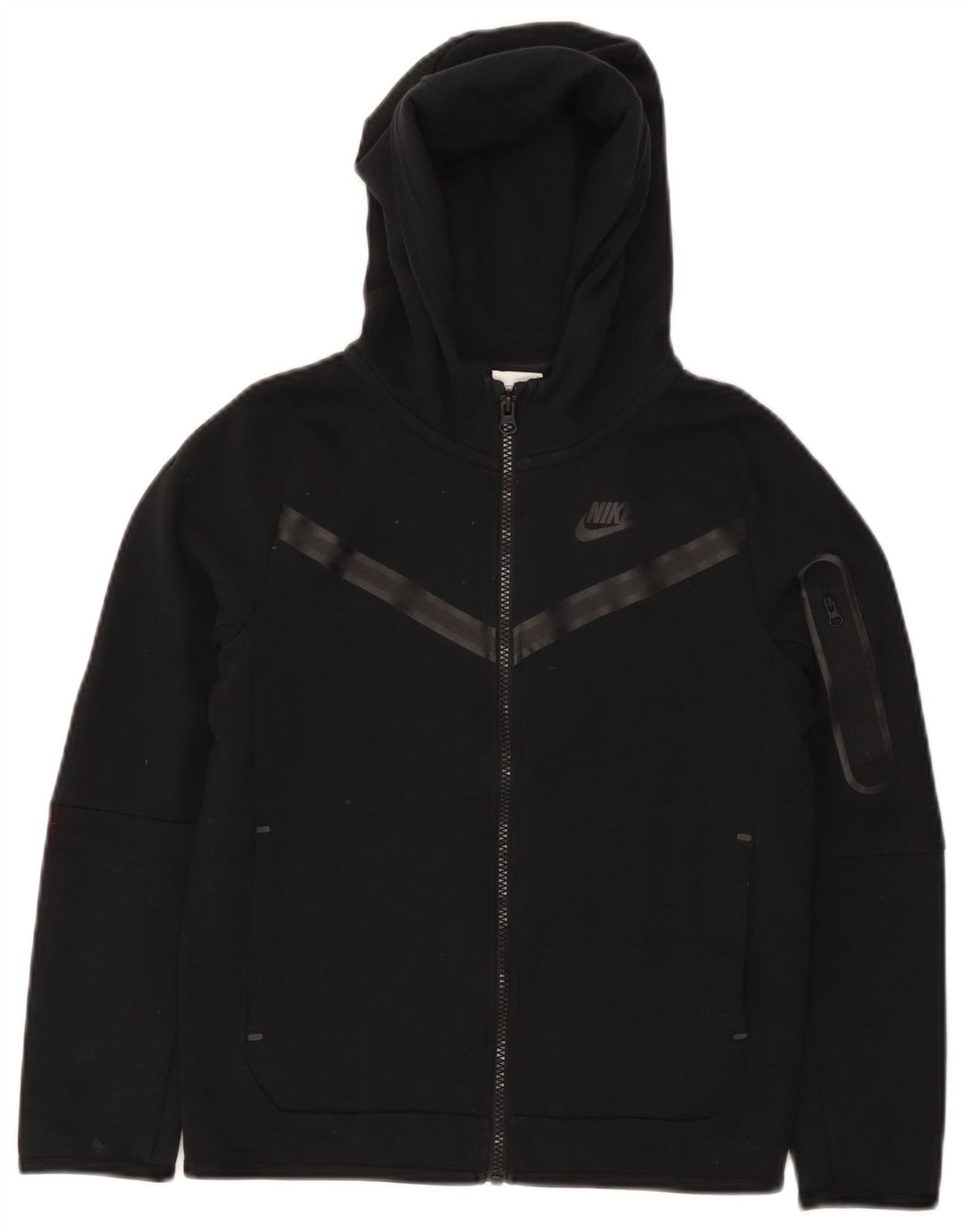 Chłopięcy sweter z kapturem i zamkiem Nike, 10-11 lat, średni czarny, bawełniany