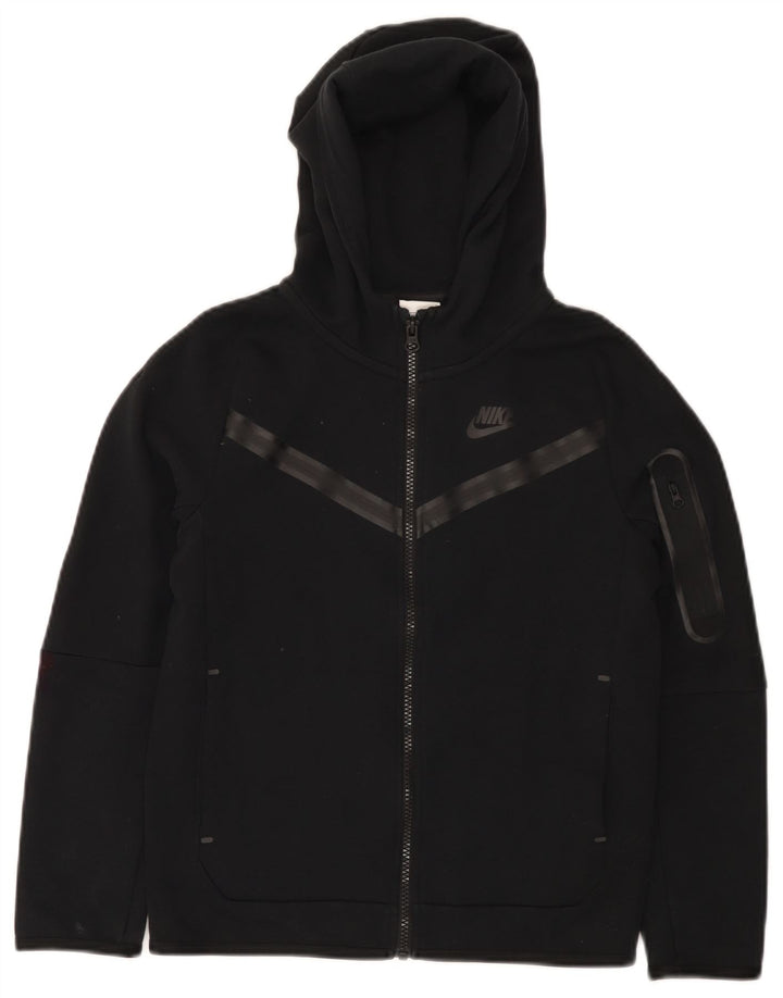 Chłopięcy sweter z kapturem i zamkiem Nike, 10-11 lat, średni czarny, bawełniany