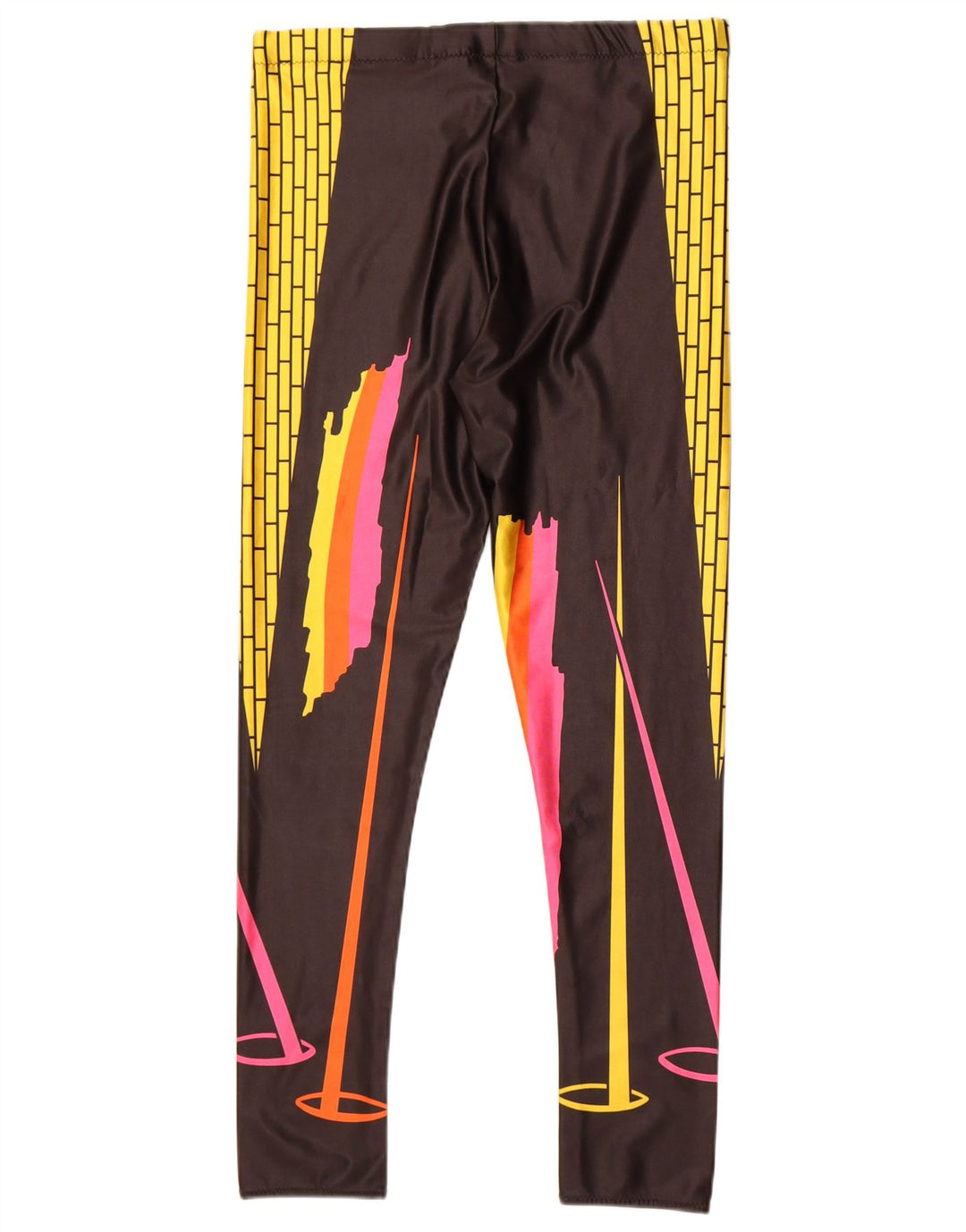 Legginsy damskie Vintage UK 14 Średni wielobarwny poliamid z blokami kolorów