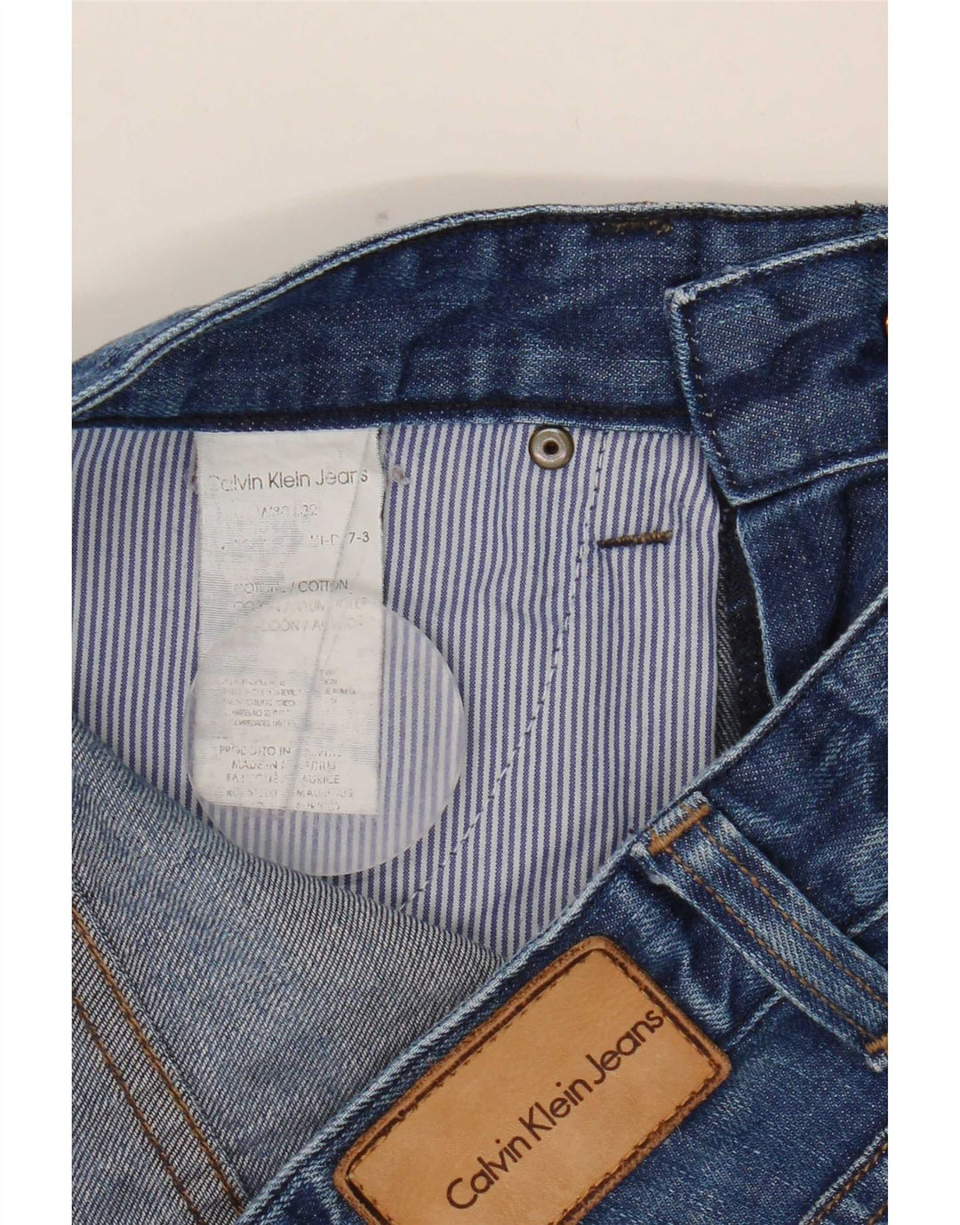 Damskie jeansy Calvin Klein Slim W30 L32 Niebieskie bawełniane