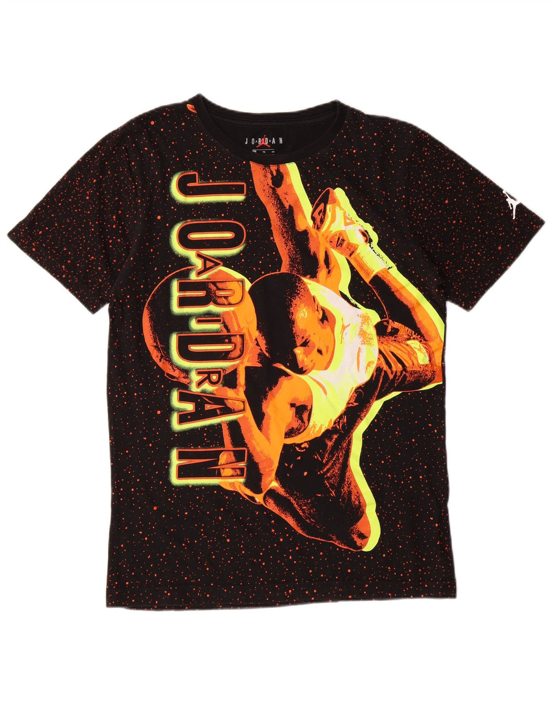 Chłopięcy T-shirt z grafiką JORDAN 13-14 lat XL, czarny w cętki, bawełniany