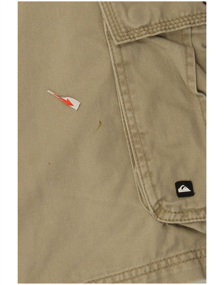 Męskie spodenki cargo Quiksilver W34, duże, bawełniane w kolorze khaki