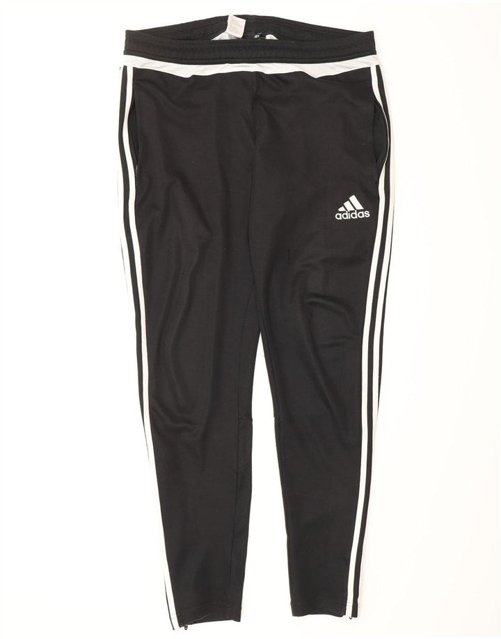 Męskie spodnie dresowe ADIDAS Climalite w kolorze średniej czerni