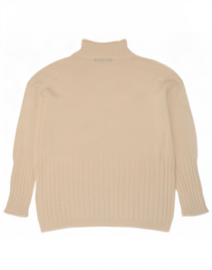 Marks & Spencer Damski sweter z golfem, UK 10, mały beż