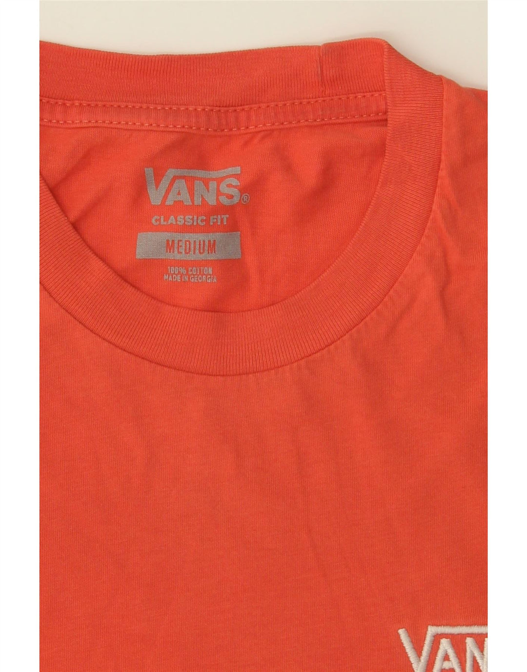 VANS Mens Classic Fit T-Shirt Top Medium Orange Cotton Vintage Vans and Second-Hand Vans from Messina Hembry 