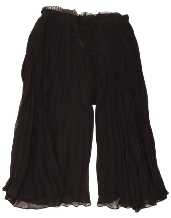 Spodnie damskie Zara Cullotes Capri z wysokim stanem, średnie W28 L20 czarne