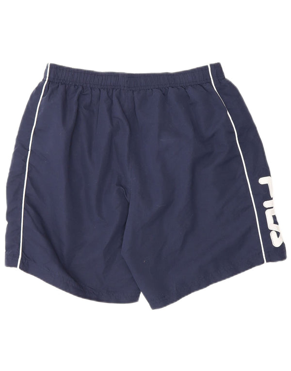 Chłopięce spodenki sportowe Fila z grafiką 13-14 lat XL, granatowe, poliestrowe