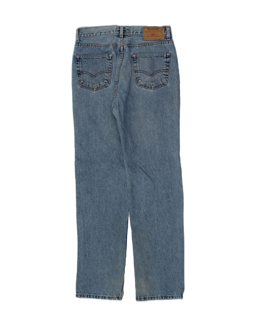 WAMPUM Mens Straight Jeans W34 L34 Blue Cotton Vintage Wampum and Second-Hand Wampum from Messina Hembry 