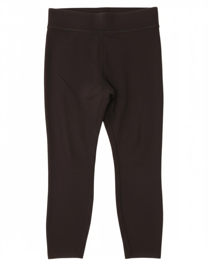 NIKE Womens Crop Leggings UK 10 Small Black Cotton