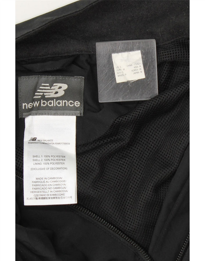 Męska kurtka dresowa New Balance, średnia czarna, poliester z blokami kolorów
