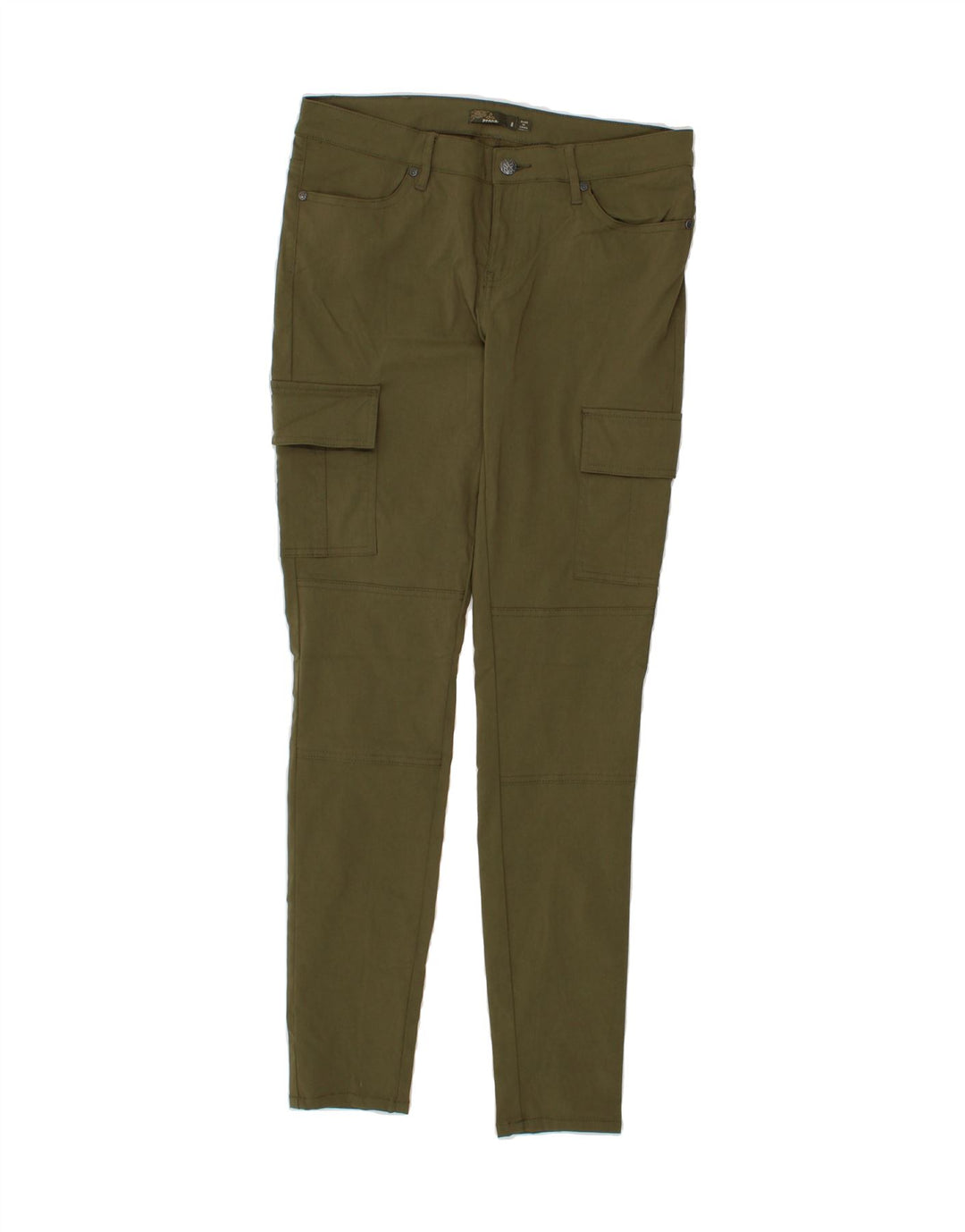 PRANA Womens Skinny Cargo Trousers US 8 Medium W30 L31 Khaki Polyamide Vintage Prana and Second-Hand Prana from Messina Hembry 