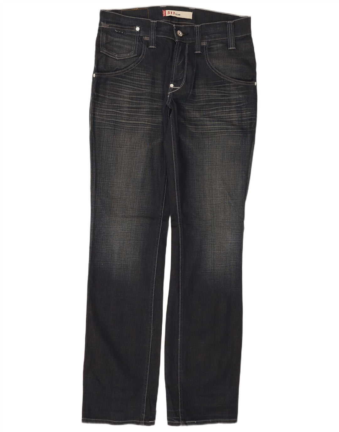 Męskie jeansy LEVI'S 511 Slim W33 L34 Granatowa bawełna