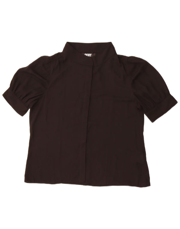 Damska bluzka z krótkim rękawem Dkny UK 18 XL, czarny poliester