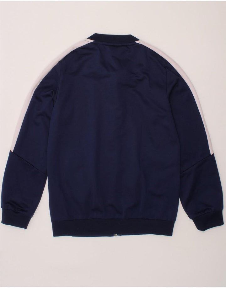 PUMA Boys Graphic Tracksuit Top Jacket 7-8 Years Navy Blue Colourblock