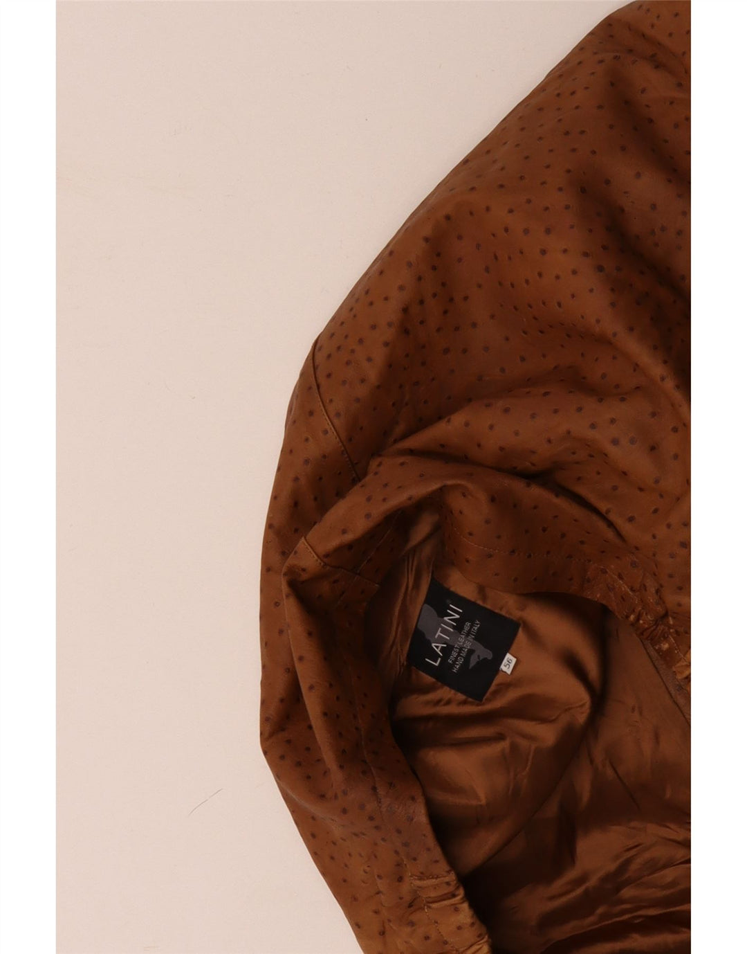 Męska kamizelka skórzana VINTAGE IT 56 3XL brązowa w cętki