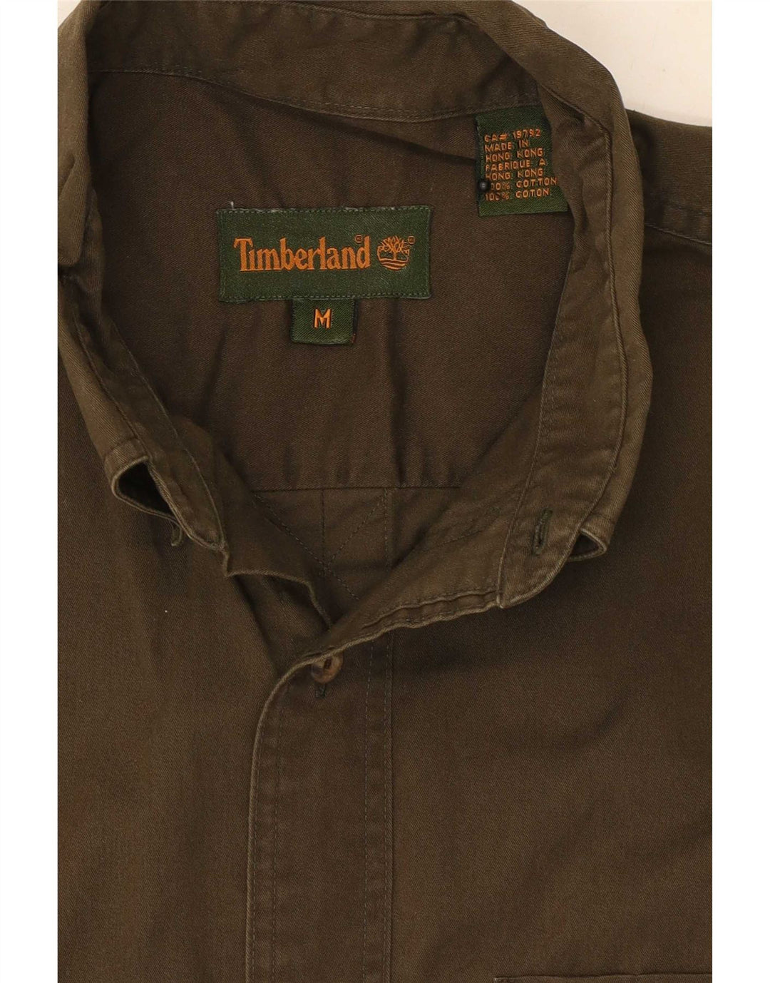 Koszula męska Timberland, średnia bawełna khaki