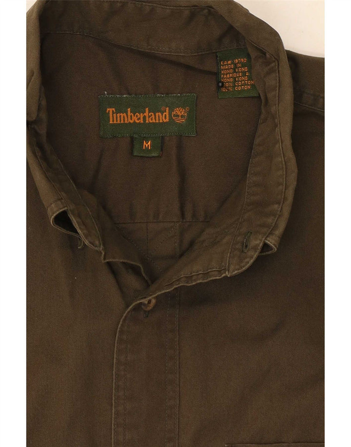 Koszula męska Timberland, średnia bawełna khaki