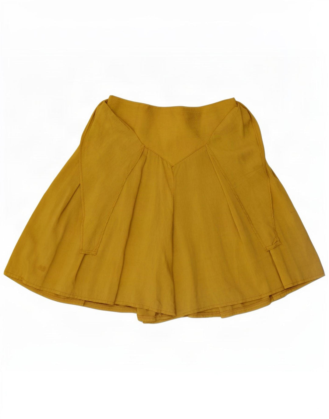 Vintage damska spódniczka mini Skort W26 mała żółta wiskoza