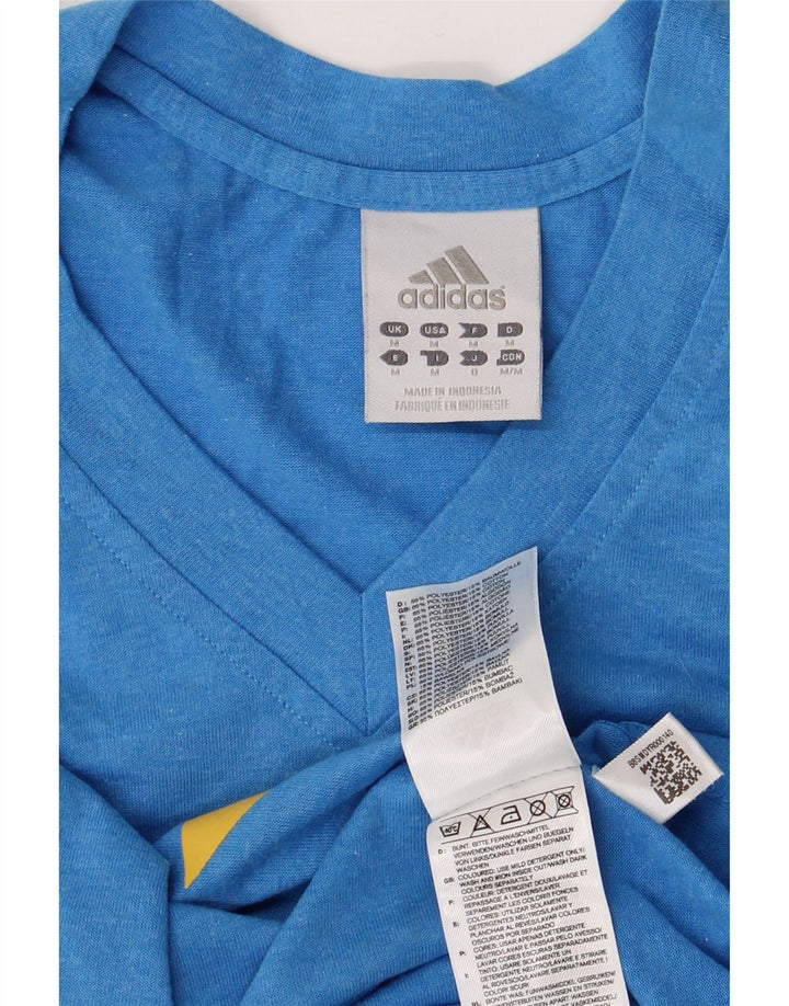 Męska kamizelka z grafiką ADIDAS, średni niebieski poliester