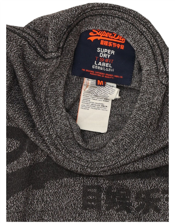 Męski T-shirt Superdry z grafiką, średnioszary, bawełniany w cętki