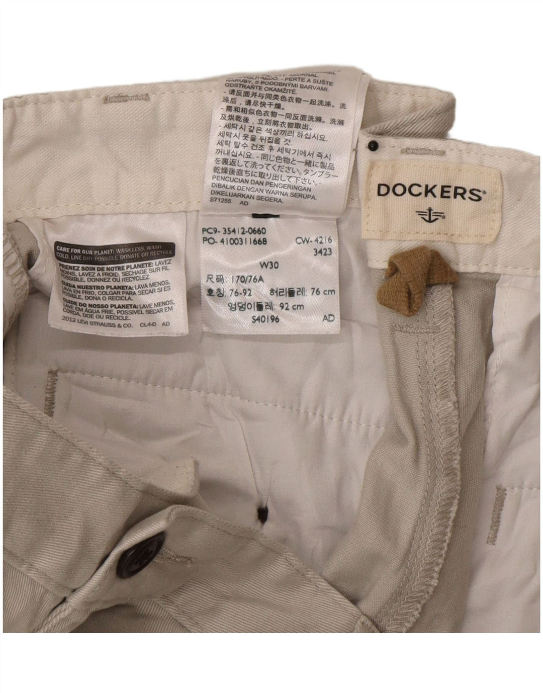 Męskie spodenki cargo Dockers W30 w kolorze średniego beżu, bawełny