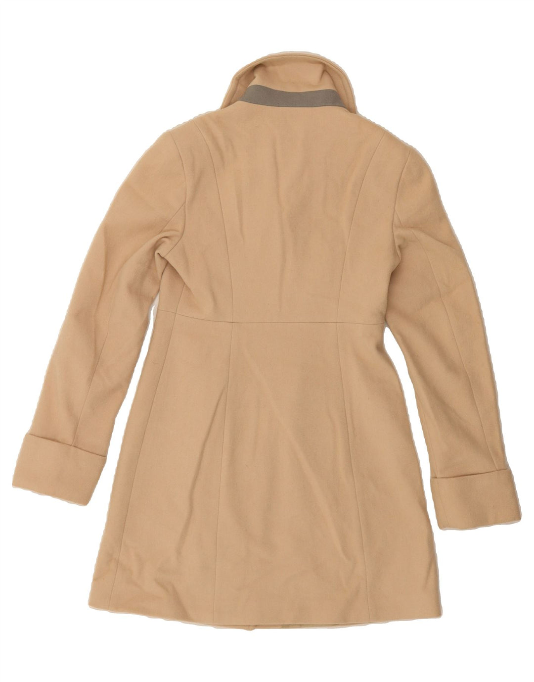 BENETTON Womens Overcoat IT 40 Small Beige Wool Vintage Benetton and Second-Hand Benetton from Messina Hembry 