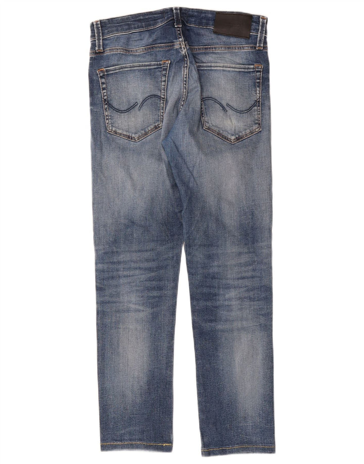 JACK & JONES Męskie jeansy GLENN Slim W28 L28 Granatowa bawełna
