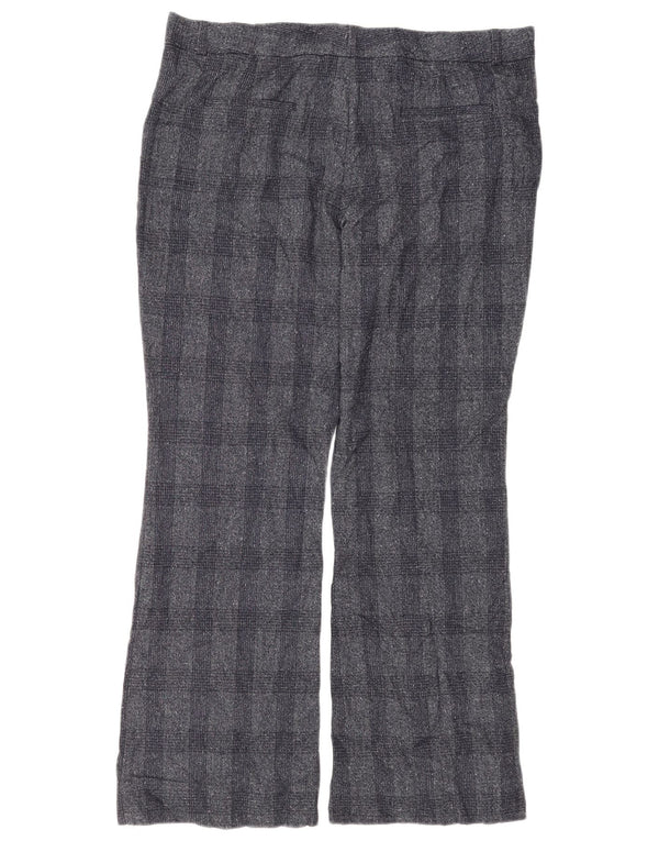 Damskie spodnie Chino Marks & Spencer UK 16 Large W36 L30 Granatowa kratka