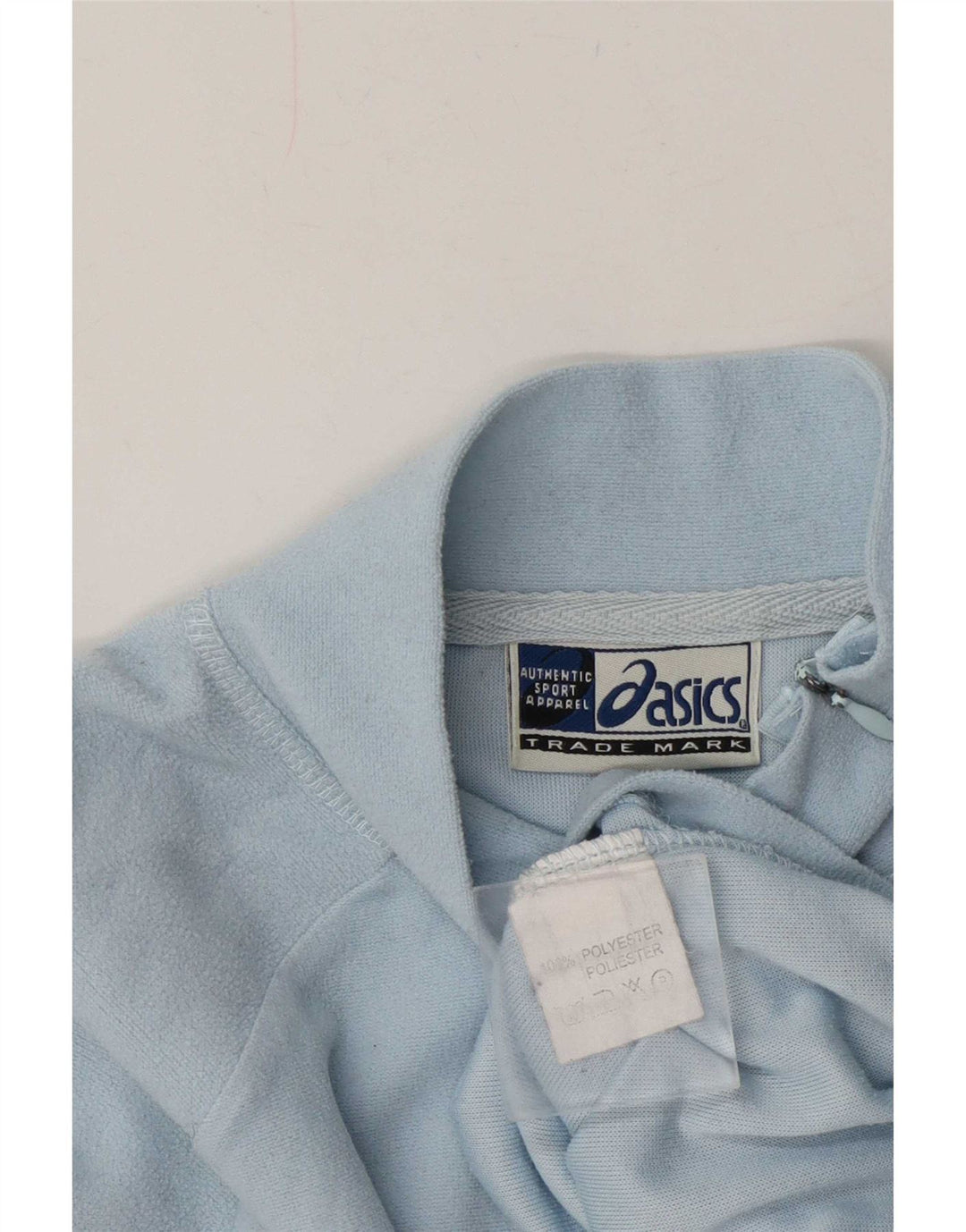 Damski sweter polarowy Asics z zamkiem błyskawicznym UK 12, średni niebieski poliester