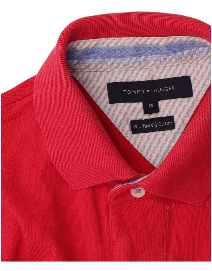Męska koszulka polo Tommy Hilfiger, średnio różowa, bawełniana