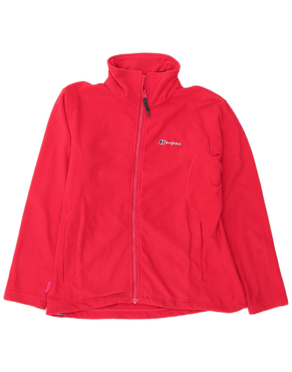 BERGHAUS Womens Fleece Jacket UK 14 Large  Red