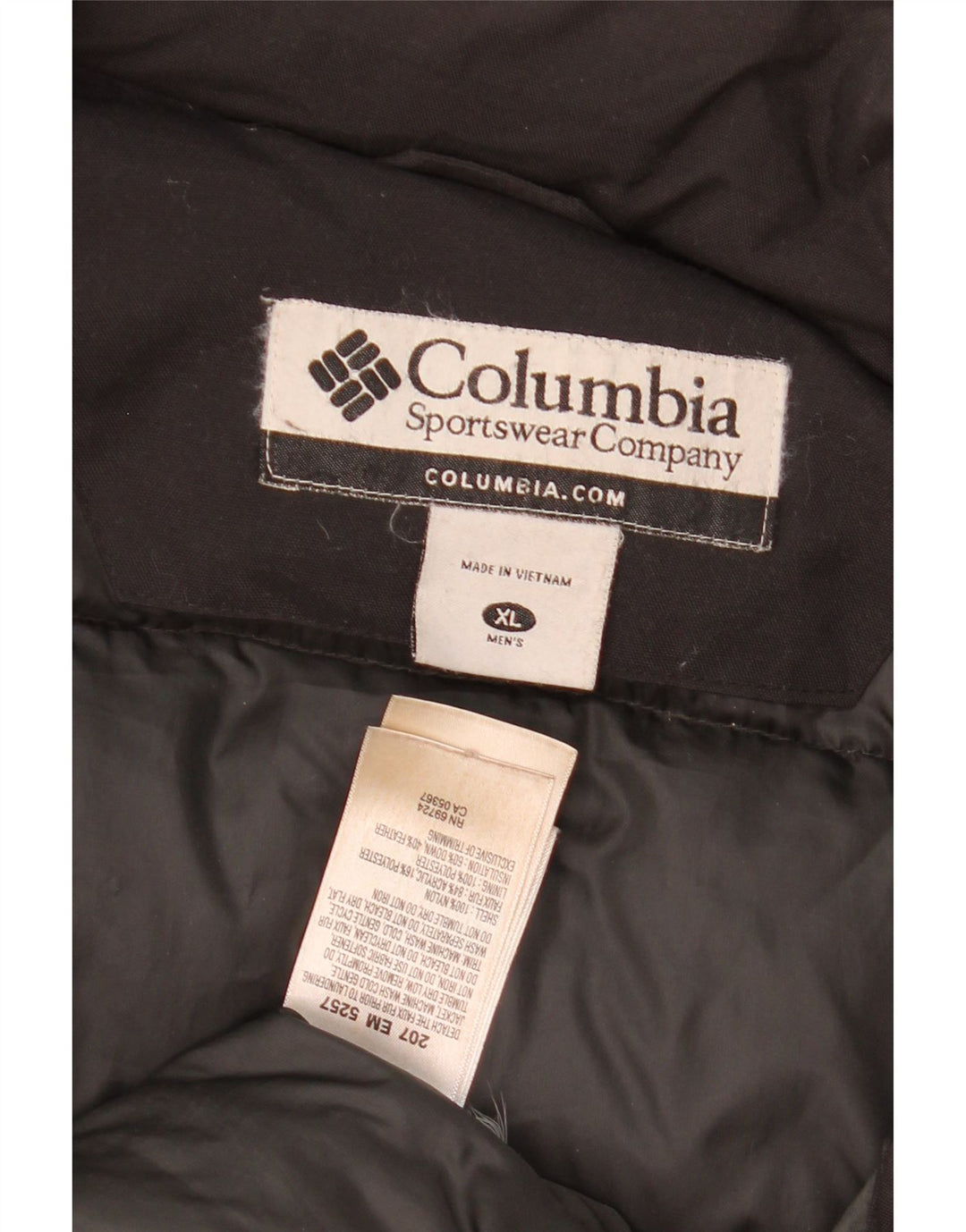 Męska ocieplana kurtka Columbia UK 42 XL, czarny nylon