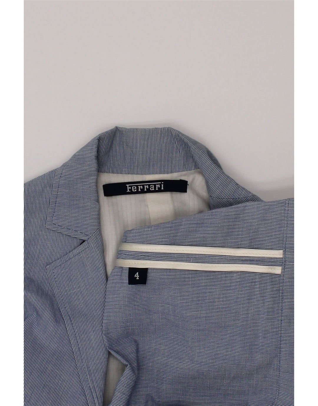 Chłopięca marynarka Ferrari zapinana na 2 guziki, 3-4 lata, niebieska w prążki