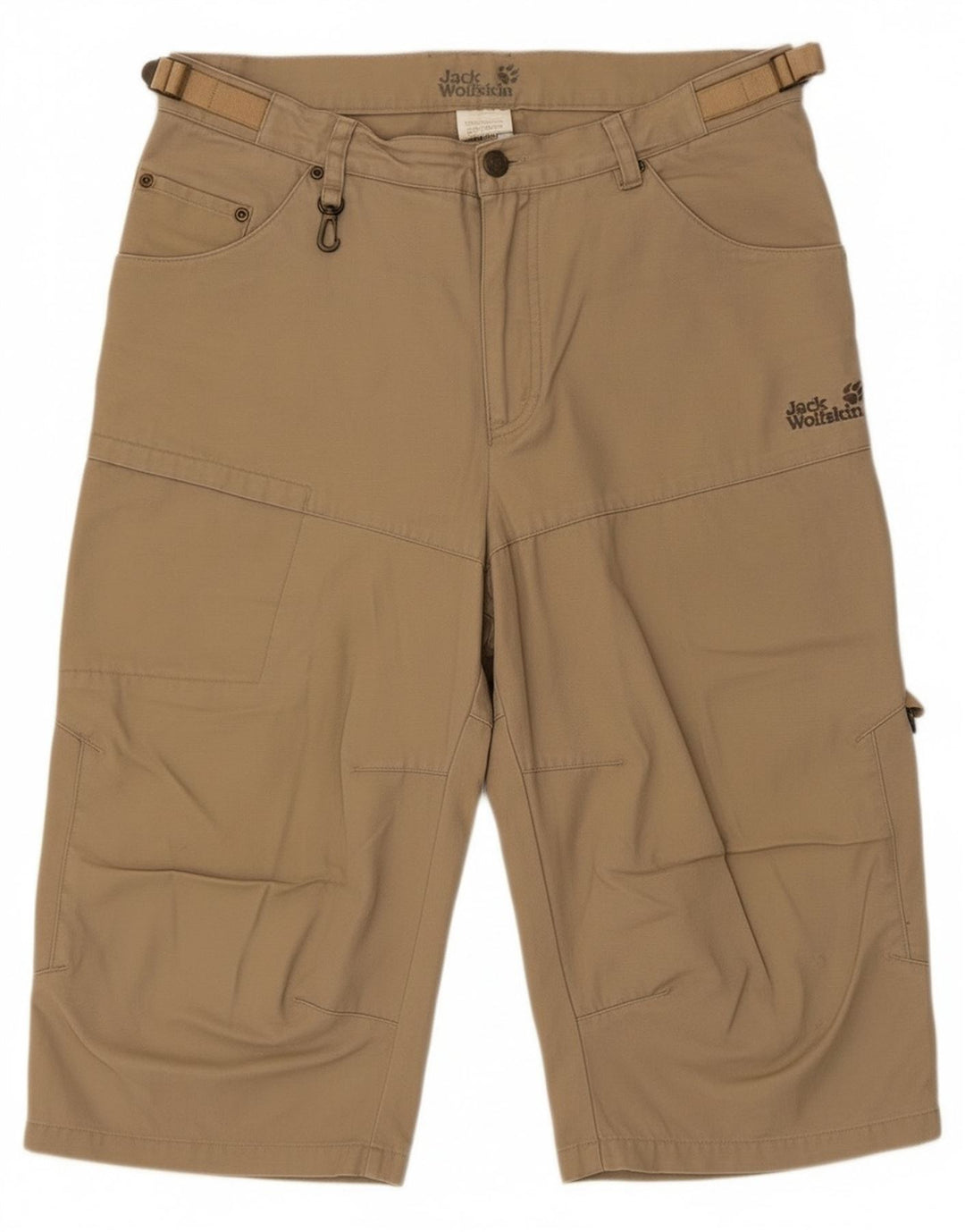 Męskie bermudy Jack Wolfskin Cargo W33, duże, beżowe, bawełniane
