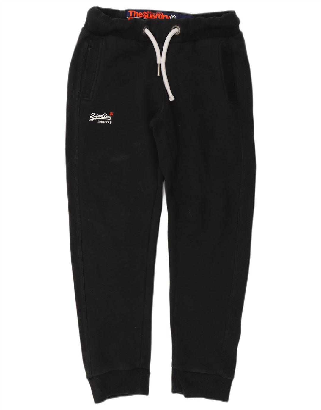 Damskie spodnie dresowe Superdry Joggers UK 14, średnia czarna bawełna