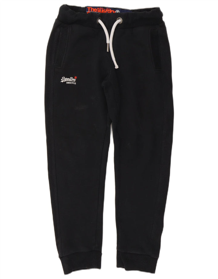 Damskie spodnie dresowe Superdry Joggers UK 14, średnia czarna bawełna