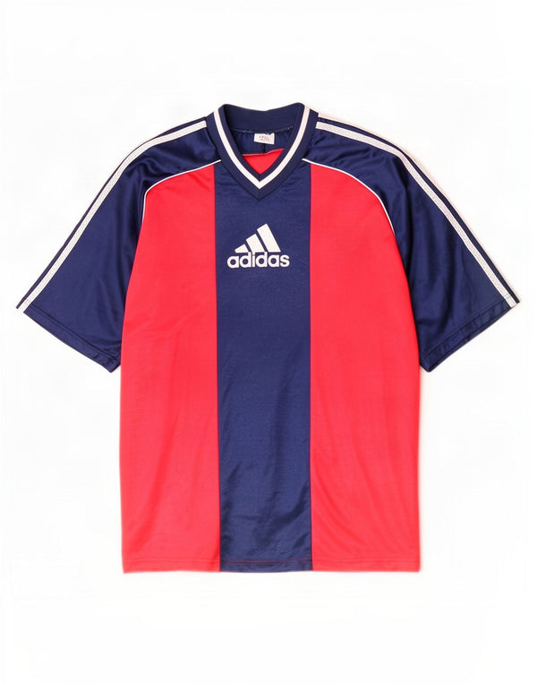 Męska koszulka z grafiką Adidas, top XL, czerwony, blokowy kolor, poliester